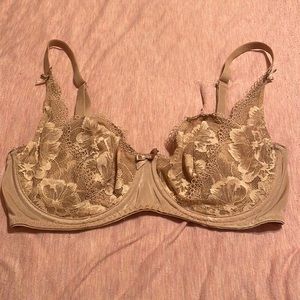Nude lace bra